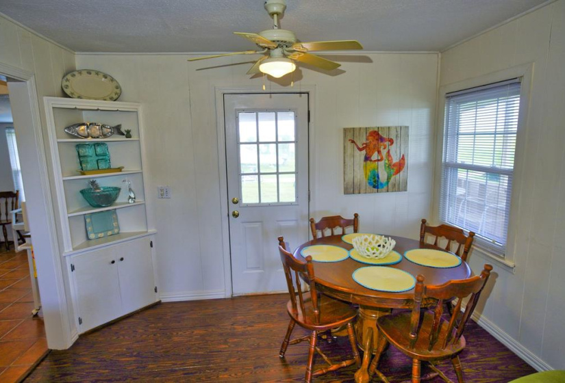 Built In Cabinetry for you to display Keepsakes!  This door Leads to the covered Wrap Around Porch!