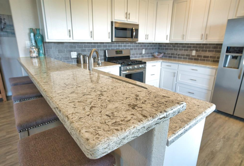Tons on counter space and storage!  Gas Range is perfect for cooking up some great seafood!