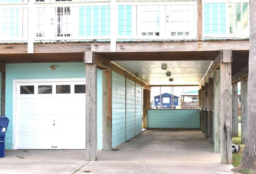 Carport is over 35' long and protected for that boat or extra jeep/beach vehicle
