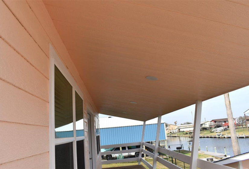 Porch all enclosed with recessed lights