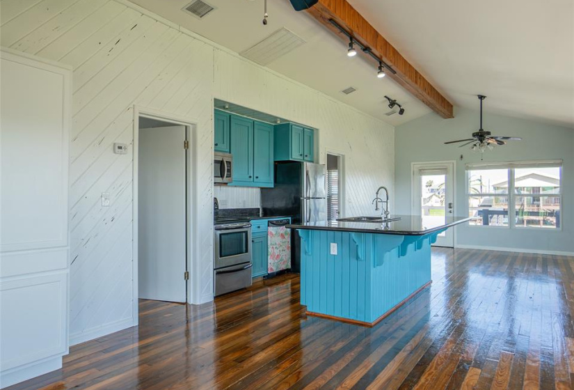 Spacious open-plan living and kitchen area, perfect for modern living and entertaining.