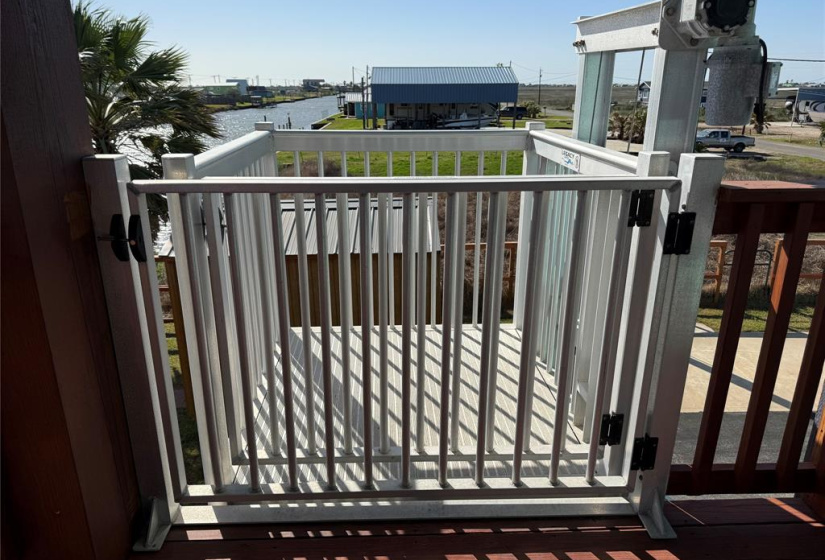 Cargo lift to main deck just out side of kitchen provides easy access to drive where you'll be loading groceries.