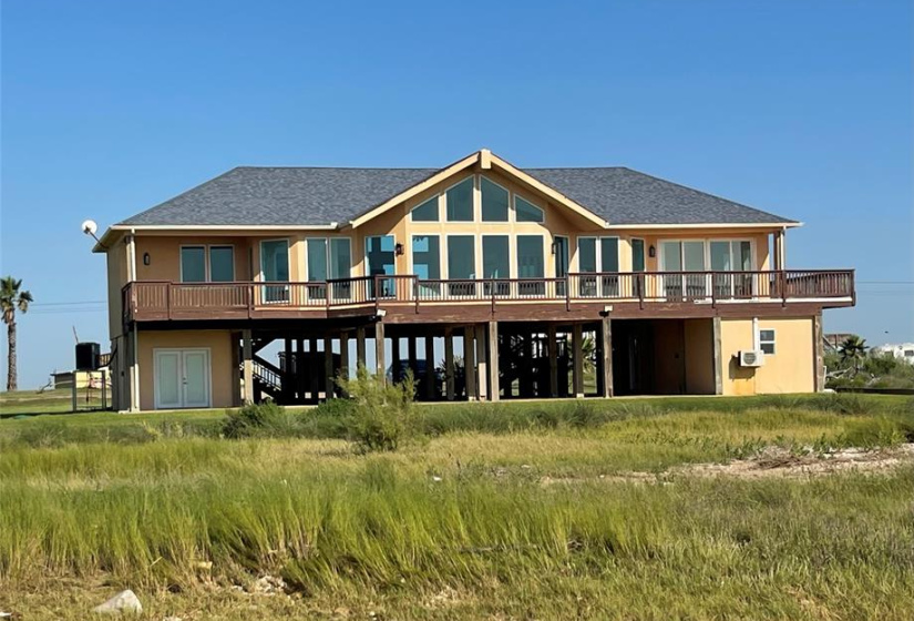 View from the beach looking back at house.
