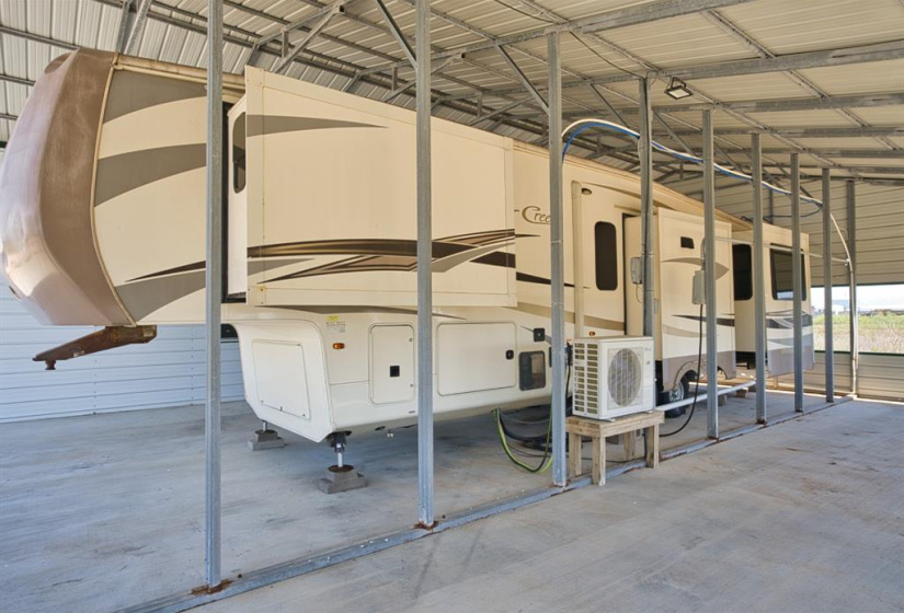 This shows the mini-split for the Cedar Creek RV