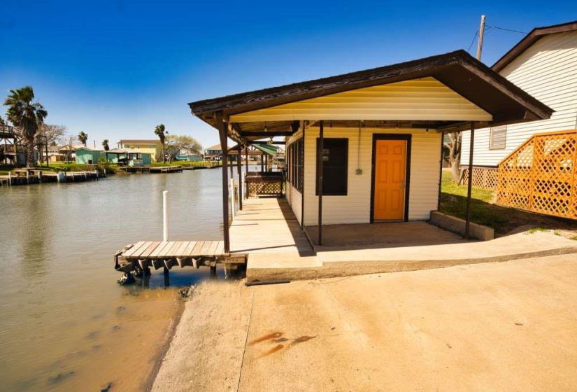 Boat ramp is great to have on the property.