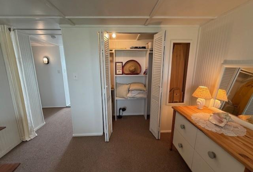 Roomy closet.