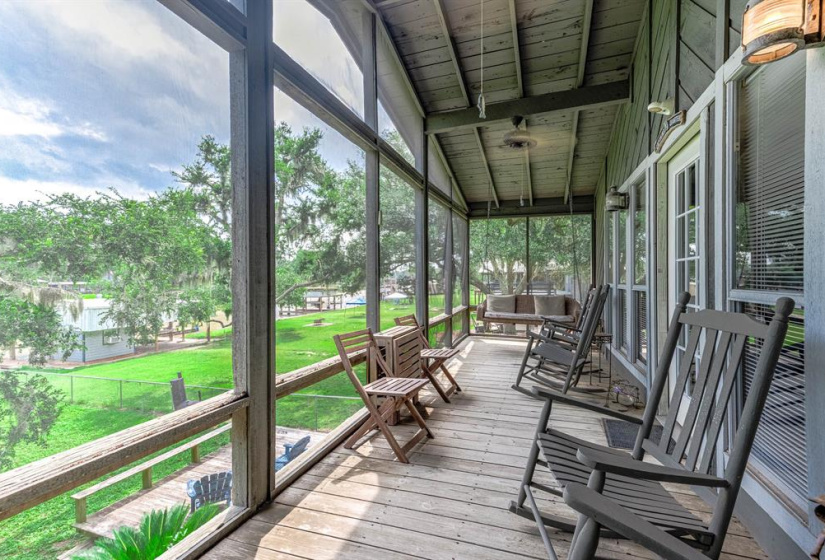 Upper screened in porch.
