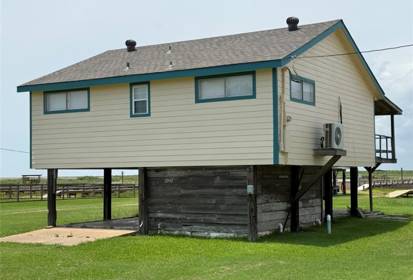 Roadside view of house.