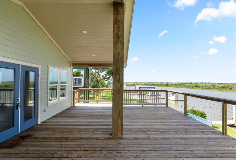 Side view of front porch
