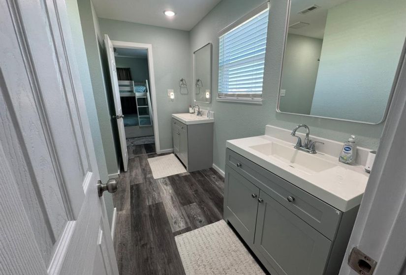 Secondary Jack and Jill bathroom.
