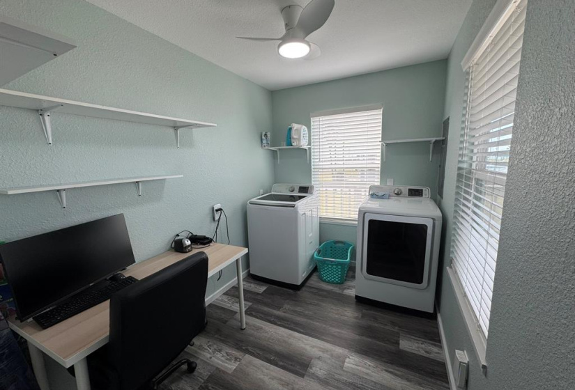Third bedroom with ceiling fan.