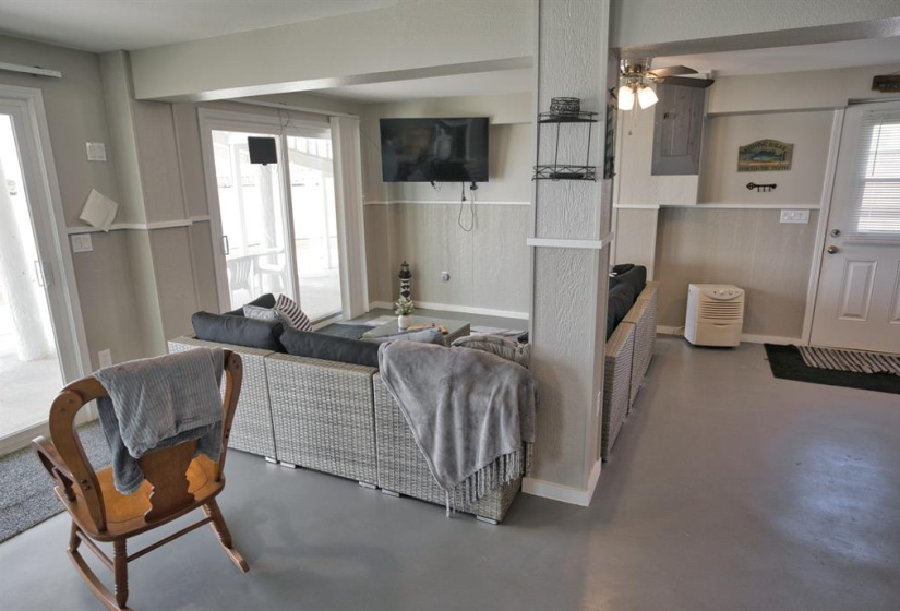 Lower-Level Open Kitchen into Livingroom