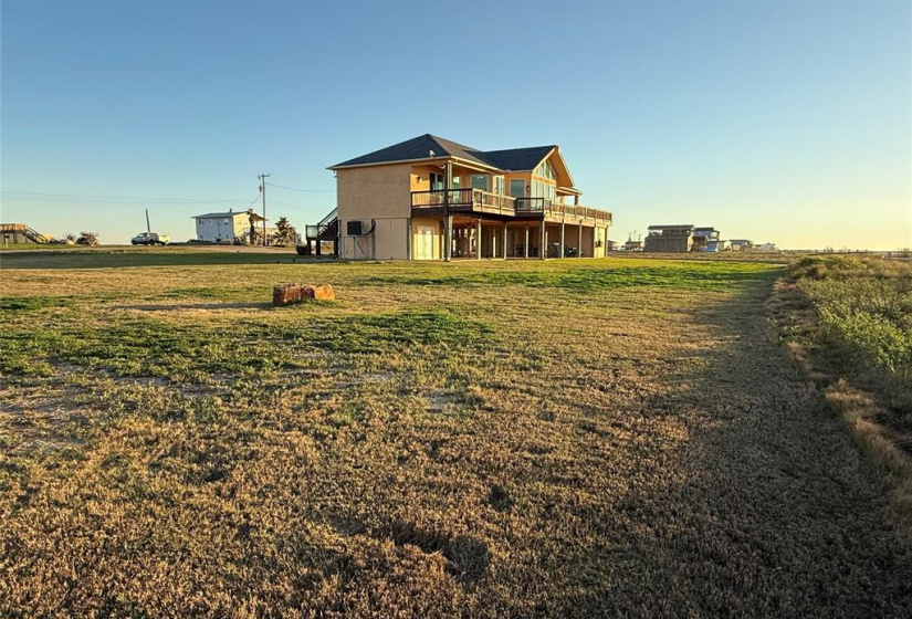 View taken from the South West corner of the two lots.