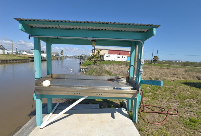 Fish Cleaning Station Has Water And Power To Make It A Breeze To Clean Your Catch Of The Day